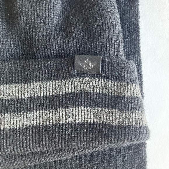 New Dockers Unisex 100% Acrylic Black Grey Knitted Scarf and Hat One size - Picture 4 of 9
